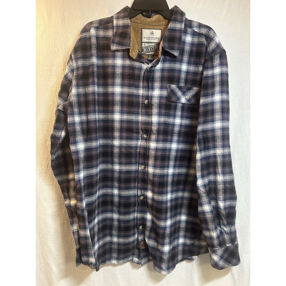 Legendary Whitetails Buck Camp Men's Long Sleeve Flannel Shirt Size XLT
